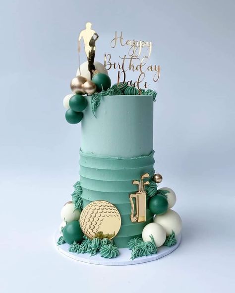 Golf Cake Toppers, Golf Themed Cakes, Man Cakes, Golf Birthday Cakes, Sports Cake, Golf Theme Party, Cake For Him, Cake For Men, Sports Cakes