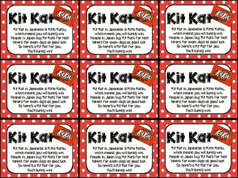 KitKat Testing Motivation and Encouragement Notes/ Treat Tag (Kit Kat) You Deserve A Break Kit Kat Printable, Kitkat Gift Ideas, Candy Bar Sayings, Kit Kat Candy, Encouragement Notes, Testing Motivation, Kit Kat Bars, Red Ribbon Week, Motivational Cards