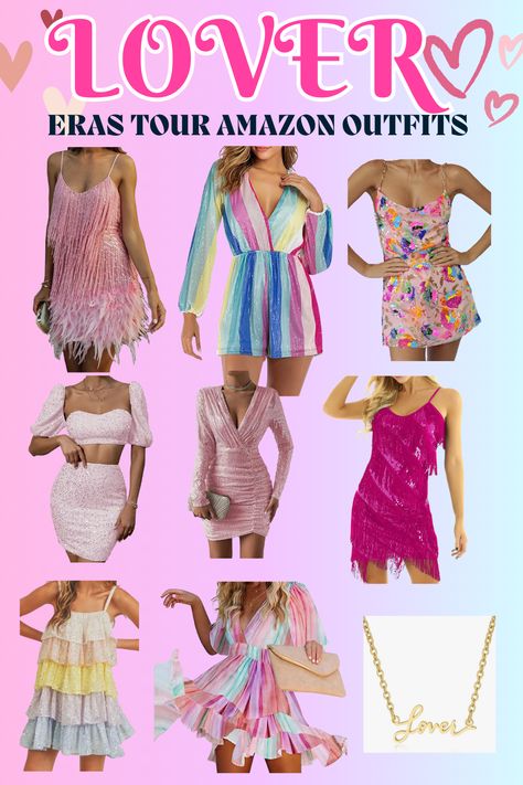 taylor swift, eras tour, the eras tour, lover, pink, pastel, hearts amazon outfit, dress necklace, swiftie, pink, colorful outfit sequin, cruel summer, concert outfit, concerts, fast, Taylor Swift Eras Tour Outfits Lover Amazon, Lovers Taylor Swift Outfit, Taylor Swift Lovers Outfit, Taylor Swift Outfit Eras, Lover Taylor Swift Eras Tour, Lover Inspired Outfits Taylor Swift, Lovers Era Outfits, Cruel Summer Eras Tour, Lover Era Outfits