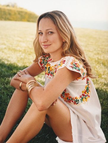 New Year’s: Jewelry Designer Jennifer Meyer’s Resolutions | Tory Daily Jack Spade, Boho Beauty, Jennifer Meyer, Edie Parker, Mexican Dresses, Celebrity Portraits, Summer Chic, Textiles Fashion, House Of Harlow