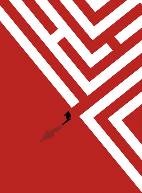 The Maze Runner Poster, Maze Runner Poster, Maze Illustration, Runner Illustration, Negative Space Graphic Design, Poster Animation, Amazing Maze, Maze Book, Maze Design