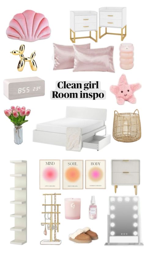 Clean Girl Bedroom, Comfy Room Ideas, Clean Girl Room, Room Wishlist, Room Organization Bedroom, White Room Decor, Luxury Room Bedroom, Room Redesign, Preppy Room Decor