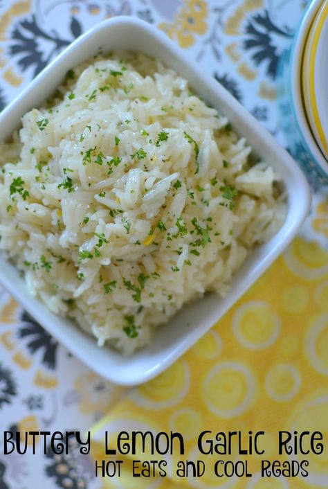 Lemon Garlic Rice, Garlic Rice Recipe, Garlic Rice Recipes, Garlic Rice, Lemon Rice, Rice Side Dishes, Jasmine Rice, Lemon Recipes, Rice Recipe