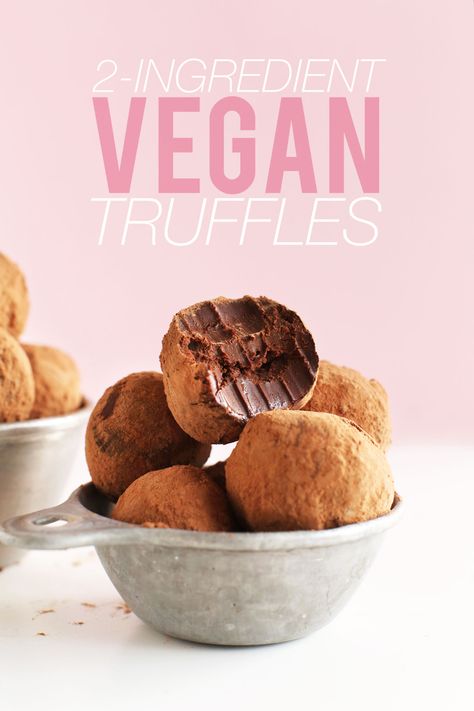 Healthy Vegan Dessert, Vegan Truffles, Coconut Dessert, Dark Chocolate Truffles, Coconut Milk Recipes, Minimalist Baker, Brownie Desserts, Desserts Vegan, Cake Vegan