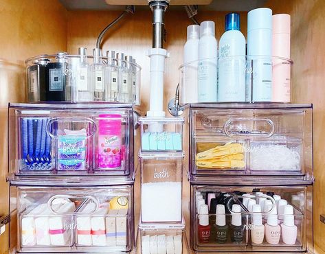 Under Bathroom Sink, Organized Bathroom, Bathroom Sink Organization, Princess Life, Bathroom Retreat, Home Edit, Small Bathroom Organization, House Organisation, Under Sink Organization