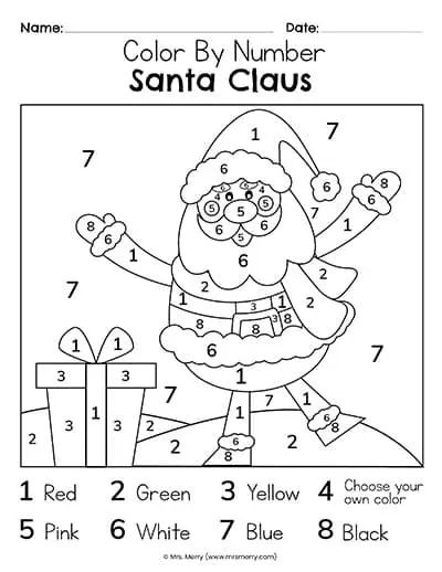 Kindergarten Christmas Activities, Christmas Color By Number, Number Printables, Merry Christmas Coloring Pages, Classroom Organization Elementary, Stitch Coloring Pages, Winter Penguin, Free Christmas Coloring Pages, Christmas Coloring Sheets