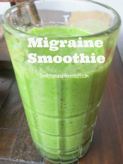 Migraine Smoothie, Headache Remedy, Natural Migraine Relief, Migraine Diet, Headache Relief Instant, Migraine Remedies, Natural Headache, Remedies For Headaches, Smoothie Easy