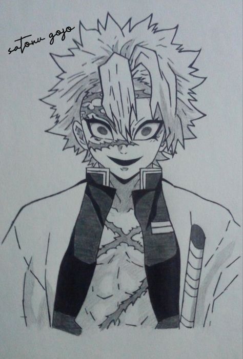 Sanemi Shinazugawa The Ohagi Hashira (His Ohagi flew away:( ) Naruto Drawings Easy, Sanemi Shinazugawa, Naruto Sketch Drawing, Pool Art, Pencil Sketch Images, Indie Drawings, Naruto Sketch, Best Anime Drawings, Body Base Drawing