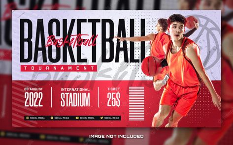 Premium PSD | Basketball sports tournament banner flyer for social media post Sport Banner Design, Sports Banner Design, Basketball Banners, Sports Creative, Sports Banner, Template For Social Media, Sports Social Media, Sport Graphic, Sport Banner