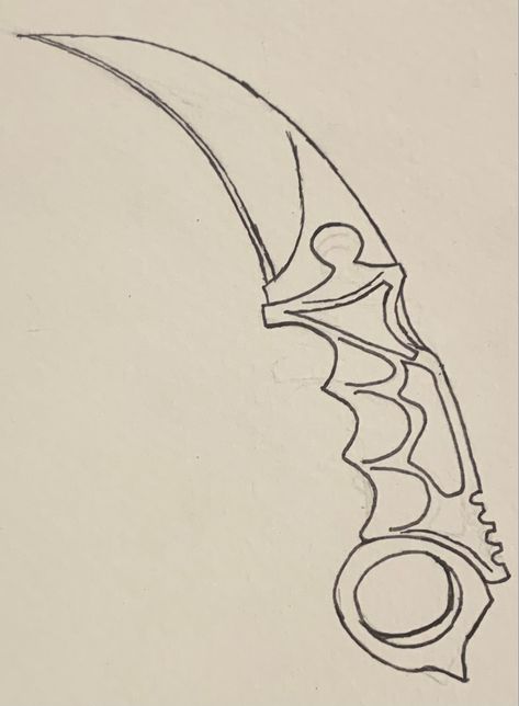 Drawing Knife Knife Design Drawing, Hunting Knife Drawing, Cool Swords Drawing, Drawing Of Knife, Knife Art Drawing, Pocket Knife Drawing, Karambit Tattoo, Knife Draw Sketches, How To Draw A Knife