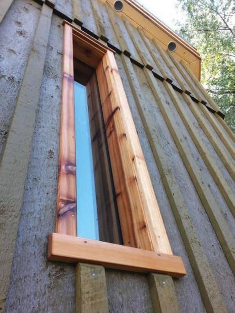 Vertical Wood Siding, Exterior Angles, Canadian Woodworking, Board And Batten Exterior, Wooden Cladding, Board Batten, Vertical Siding, House Cladding, Rustic Exterior