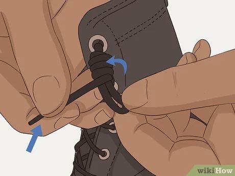 How to Tie Bean Boots: 9 Steps (with Pictures) - wikiHow How To Lace Boots Without Tying, How To Tie Boots Laces, How To Lace Timberland Boots, Tie Boots Laces, How To Tie Duck Boot Laces, How To Tie Boot Laces, Thai Bowl, Boots Diy, Boot Laces