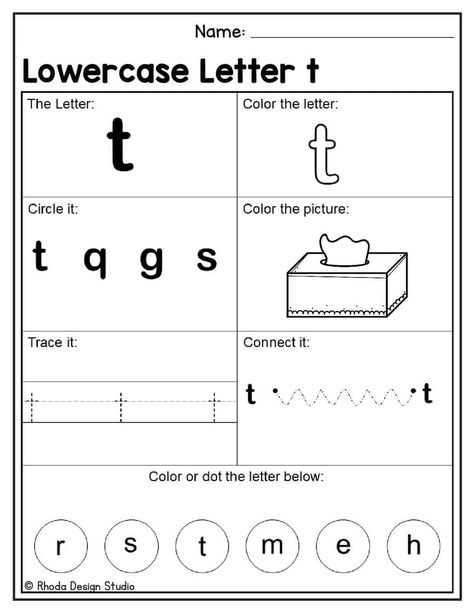 Letter T Coloring Pages Letter T Worksheets For Kindergarten, Letter T Worksheets Kindergarten, Letter T Worksheets For Preschool, Letter T Worksheet, Letter T Activities, Free Kindergarten Printables, Alphabet Activity, Learning Board, Crafts Preschool