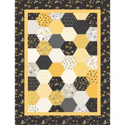 Bee Projects, Bee Quilts, Hexagon Quilt Tutorial, Quilt Kits For Sale, Bee Quilt, 4h Projects, Bee Utiful, Hexagon Quilt Pattern, Patchwork Quilting Designs