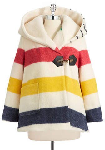 Hudson'S Bay Company X Smythe Blanket Swing Coat. #affiliate #jacket #coat #fallfashion #fashion Plain Dress Casual, Hudson Bay Blanket, Hudson Bay Company, Styling Outfits, Scoop Neck Midi Dress, Blanket Coat, Floral Dress Casual, Hudson Bay, Raincoats For Women