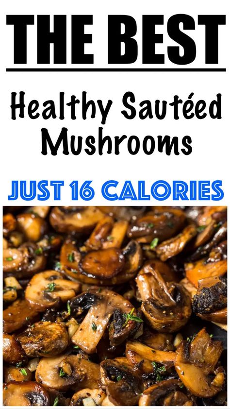 Clip Hacks, Mushroom Recipes Indian, Portabella Mushrooms Recipes, Low Calorie Low Carb, Mushroom Side Dishes, Mushroom Recipes Healthy, Low Calorie Protein, Sautéed Mushrooms, Homemade Cookbook