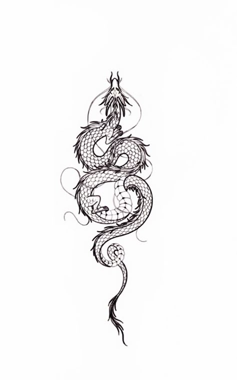 Tattoo Ideas Dragon Back, Vertical Dragon Tattoo, Dragon Tattoo Women Back, Fine Dragon Tattoo, Koi Fish Spine Tattoos For Women, Dragon Spine Tattoo For Women, Women Back Tattoos Spine, Snake Back Tattoo Spine, Back Tattoos For Women Unique