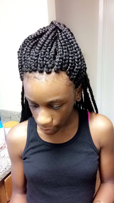 Box braids Box Braids Undercut, Hair Styles For Gym, Ugly Braids, Ugly Hairstyles, Regular Box Braids, Long Face Short Hair, Traditional Box Braids, Braids Undercut, Curly Hairstyles Long