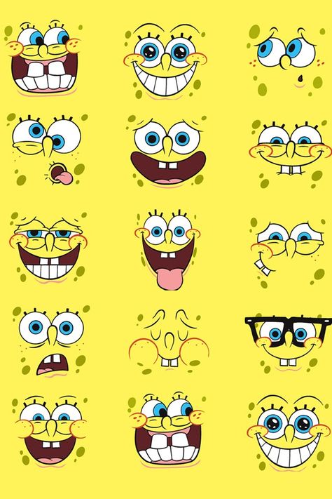 iPhone 5 Wallpaper Spongebob Faces Humor Spongebob, Spongebob Face, Spongebob Iphone Wallpaper, Spongebob Background, Wallpaper Spongebob, Spongebob Faces, Goth Disney, Spongebob Cartoon, Spongebob Drawings