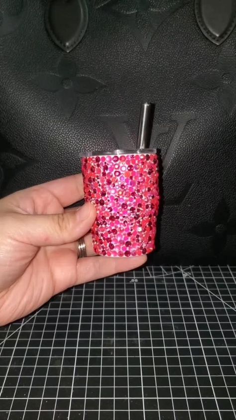 Triple Shot Anyone? 😉 
Rhinestoned 3 oz. Tumbler make taking shots of your favorite adult beverage or pre-workout glitzy! ✨️💖 
_________________
Can you guess how many hours it took to bling this cute little tumbler? ⏳️ 

Yes, this one is available for purchase 😉 
_________________
#minitumbler #rhinestone #sparkle #oldtownspring #idigbeauty  #Texas Pre Workout, Adult Drinks, Tumbler, Texas, Sparkle, Quick Saves