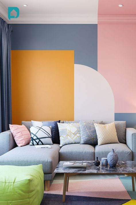 Colour Combinations Wall Paint, Wall Colour Paint, Wall Paint Combinations, Multi Colour Wall, Paint Colour Combinations, Wall Paint Combination, Wall Colour Combinations, Bedroom Wall Paint Colors, Wall Paint Colour Combination