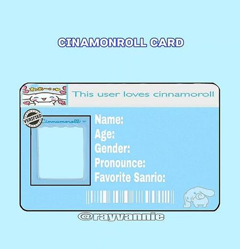 Cinnamoroll Credit Card, Cinnamoroll Money, Sanrio Money, Tamagotchi Template, Hello Kitty Money, Kitty Crafts, Good Morning Smiley, Diy Hello Kitty, Cinnamoroll Sanrio