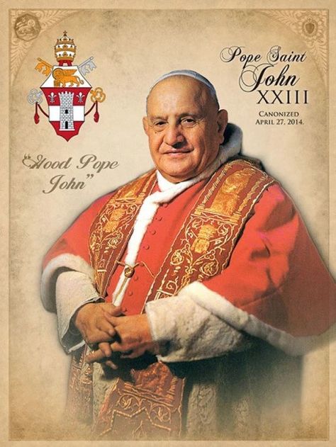 Pope John XXIII Pope Saint John Xxiii, Pope John Xxiii, Catholic Memes, Biblical Studies, Christian Traditions, Francis Of Assisi, Pope John, Saint John, Roman Catholic Church