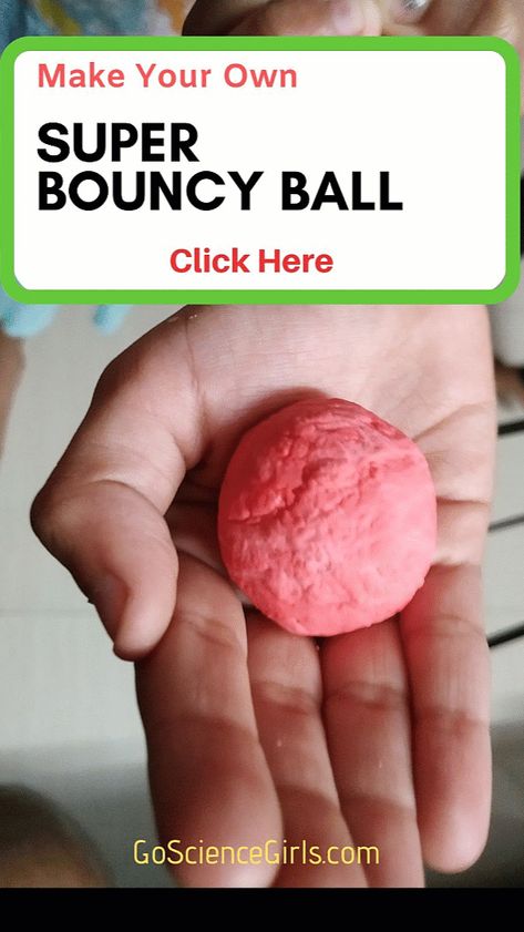 Perfect science experiment for kids. Make your own Super Bouncy Ball using Borax, glue and corn starch. #bouncyball #scienceforkids #chemistryexperiment Math Stem Activities, Stem Activities Kindergarten, Steam Kids, Elementary Stem Activities, Science Girl, Fun Summer Crafts, Teaching Life Skills, Homeschool Projects, Bouncy Ball