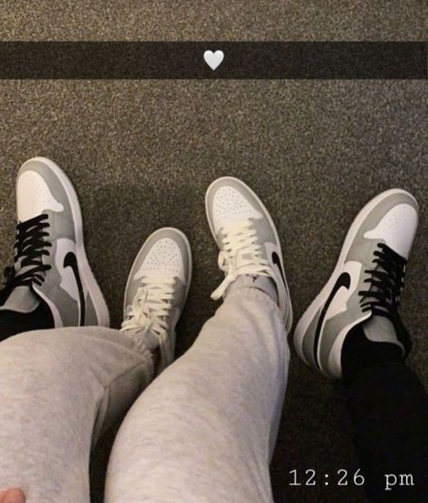 Matching Air Jordans Couple, Matching Jordan 1s Couple, Bf And Gf Matching Shoes, Nike Air Force 1 Couple Goals, Matching Nike Dunks Couples, Jordan 1 Couple Goals, Couples Nike Shoes, Matching Boots Couple, Couples With Matching Shoes