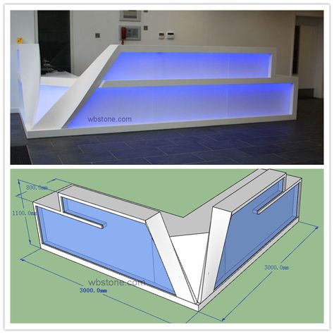 Led Lighting Reception L Shape Counter Custom Design  RE030 L Shape Counter, Reception Counter Design, Reception Table Design, Office Reception Design, Reception Desk Design, Retail Store Interior Design, Tv Wand, Interior Led Lights, Hospital Interior