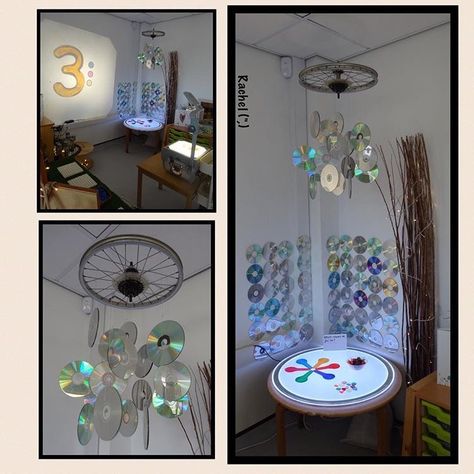 Discovery Area Eyfs, Sensory Classroom, Reggio Emilia Classroom, Diy Halloween Dekoration, Eyfs Ideas, Reggio Emilia Inspired, Sensory Wall, Preschool Rooms, Sensory Lights