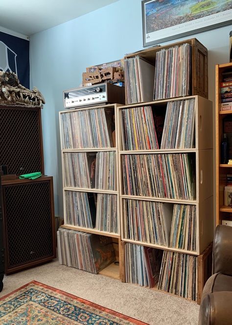 Olympia Record Crates-Olympia Record Crates Vinyl Records Storage Ideas, Lp Record Storage, Diy Record, Record Crate, Vinyl Shelf, Record Shelf, Vinyl Record Storage, Record Storage, Table Set Up