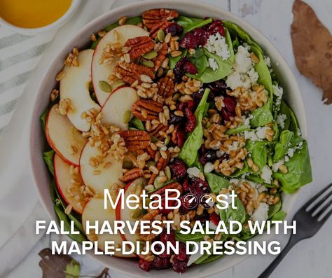 📲SAVE this delicious... - Meredith Shirk & Svelte Training Dijon Dressing Recipe, Svelte Training, Salad And Dressing, Metabolism Reset Diet, Fall Harvest Salad, Meredith Shirk, Clean Eating Menu, Sliced Apples, Citrus Dressing