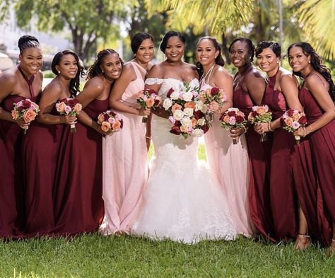 Blush Pink And Red Wedding Theme, Burgundy And Pink Wedding Theme, Burgundy And Blush Wedding Groomsmen, Red Wine Wedding Theme, Red Pink And White Wedding Theme, Pink And Maroon Wedding, Maroon And Pink Wedding, Maroon Wedding Theme, Marsala Wedding Color