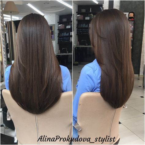 Layers U Shape Haircut, Haircut For Layered Hair, Long U Haircut, Medium Long Layered Haircuts For Fine Hair, Oval Cut Hair, Haircut U Shape, U Shape Haircut Medium, Haircut Front Layers Face Framing, Mid Long Haircut Layers