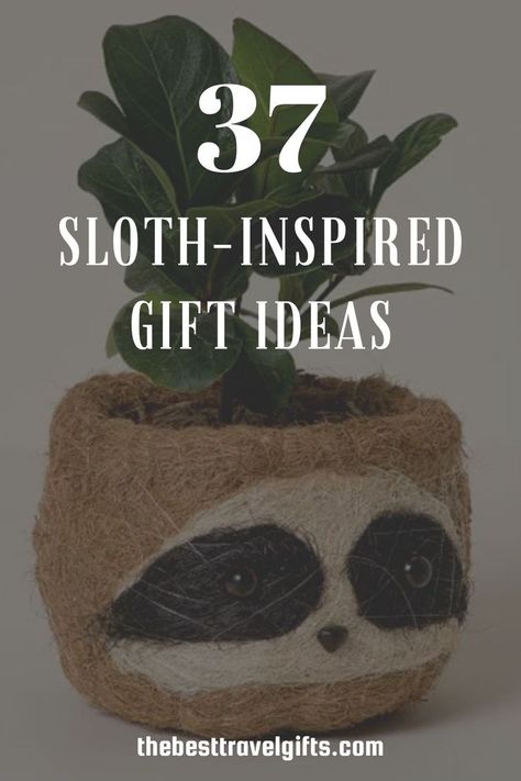 37 Sloth-inspired gift ideas with a photo of a sloth-themed planter Sloth Gift Ideas, Sloth Decoration, Sloth Diy, Sloth Bedroom, Sloth Decor, Sloth Craft, Sloth Accessories, Sloth Planter, Outdoorsy Men