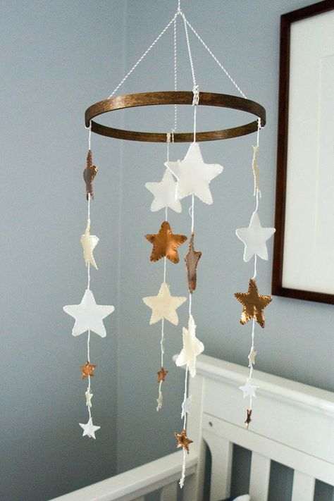 Baby Andrew's space cowboy themed nursery. DIY star mobile. Space Cowboy Nursery, Cowboy Themed Nursery, Cowboy Nursery, Nursery Diy, Diy Star, Baby Jordans, Space Themed Nursery, Baby Bells, Star Mobile