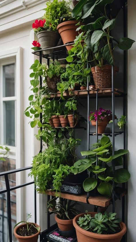 Transform your small balcony into a stylish oasis with these apartment decor ideas Discover apartment design and DIY apartment decor ideas that maximize space while adding charm From potted plants to space-saving solutions find inspiration for your small balcony garden decor Herb Balcony Garden, Balcony Garden Decor Ideas, Balcony Garden Design, Urban Balcony, Ayurvedic Plants, Balcony Decor Ideas, Window Box Plants, Balcony Garden Ideas, Plant Party