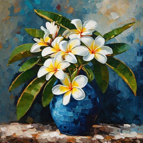 Plumeria Flowers Painting Watercolors, Frangipani Art Paintings, Plumeria Art Painting, Frangipani Painting Acrylics, Plumeria Painting Acrylics, Kathgolap Painting, Plumeria Flowers Painting, Frangipani Painting, Plumeria Painting