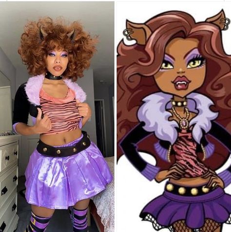 Clawdeen Cosplay, Costumes For Black Women, Monster High Halloween Costumes, Monster High Halloween, Monster High Cosplay, Monster High Costume, Character Halloween Costumes, Easy Cosplay, Hot Halloween Outfits