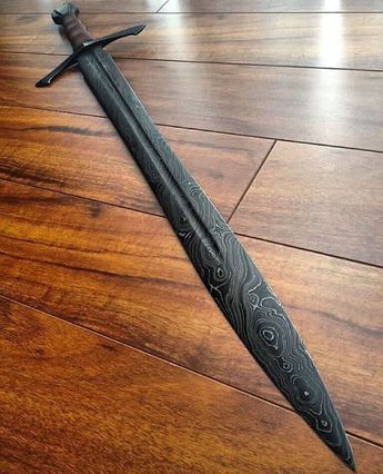 Nicos sword All Black Necrosword, Pretty Knives, La Forge, 다크 판타지, Cool Swords, Cool Knives, 판타지 아트, Knife Making, Damascus Steel