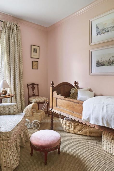 Hanna Seabrook's Louisville Kentucky Home Pink Little Girl's Room Nursery Setting Plaster Farrow & Ball Kentucky Home, Decor Luxury, Louisville Kentucky, Big Girl Rooms, Decor Fall, Pink Walls, Southern Living, Remodel Ideas, First Home