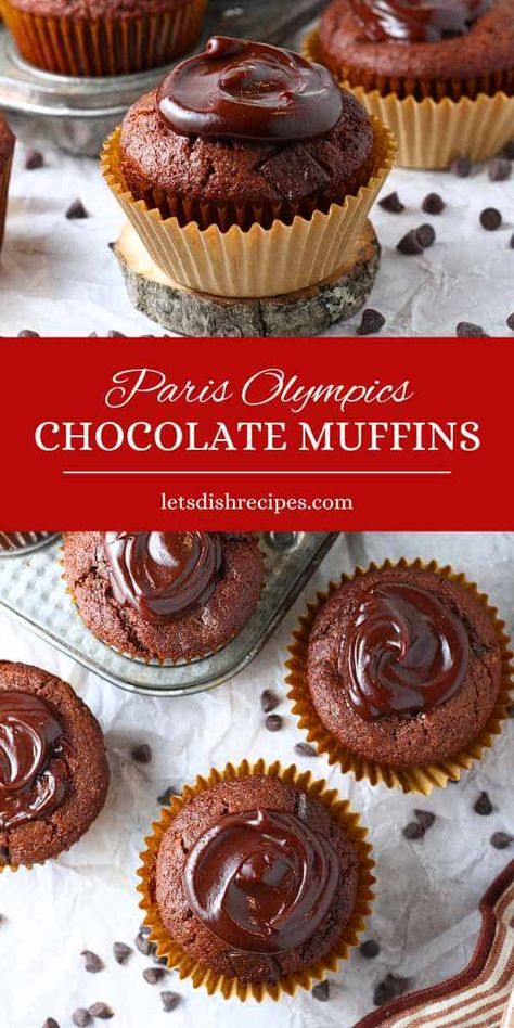 Copycat Paris Olympics Chocolate Muffins. Chocolate Filled Muffins, Chocolate Muffins Recipe, Easy Granola Recipe, Chocolate Muffin Recipe, Filled Muffins, Easy Holiday Recipes, Sunday Breakfast, Paris Olympics, Dump Cake Recipes