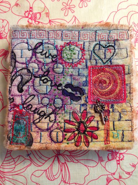 Graffiti style by Donna Funnell Graffiti Textile Art, Embroidery Graffiti, Graffiti Textiles, Urban Textiles, Urban Embroidery, Culture Textiles, Textile Design Sketchbook, Graffiti Project, Embellished Clothes