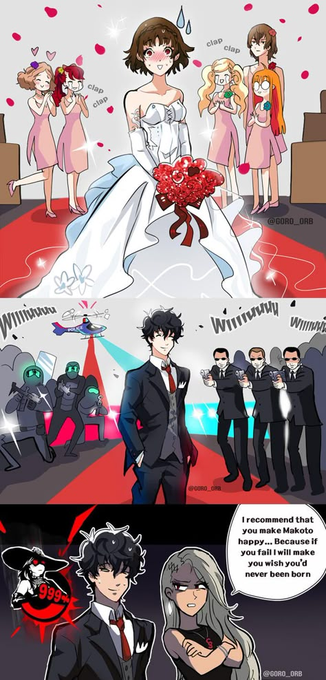 at the wedding | Megami Tensei - Persona | Know Your Meme Persona 5 Makoto, Persona Crossover, Persona 5 Memes, Persona Five, Persona 5 Anime, Persona 5 Joker, Shin Megami Tensei Persona, Akira Kurusu, Persona 4