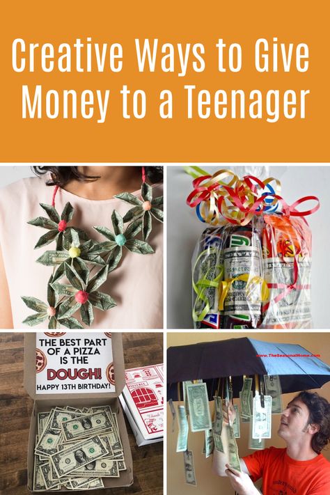 Creative Cash Gifts For Teens, Creative Money Gifts Birthdays, Money Gift Ideas For Teens, Teenage Birthday Gifts, Creative Ways To Give Money, 18th Birthday Gifts For Boys, Ways To Give Money, Money Gifts Christmas