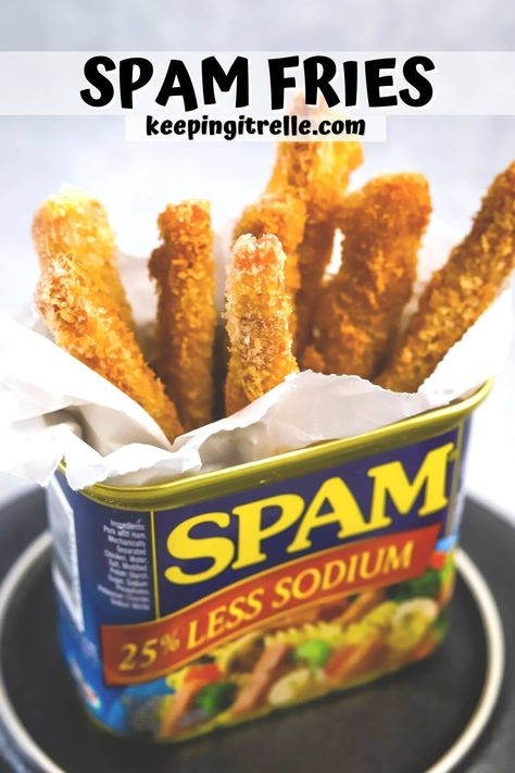 Step aside french fries, SPAM fries are here. Sliced pieces of SPAM battered and fried to golden brown perfection. Grab your favorite dipping sauce and make this delicious finger food treat. Hawaiian French Fries, Dinner Ideas With Spam, Air Fried Spam, Spam Appetizers Parties Food, Fried Spam Recipes, Spam Appetizers, Spam Fries Recipe, Spam Salad, Spam Dishes