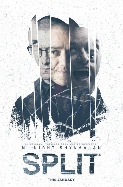 Split Movie Poster, Split 2016, Thriller Poster, Split Movie, Night Shyamalan, Posters Decor, Film Thriller, Best Movie Posters, Film Poster Design