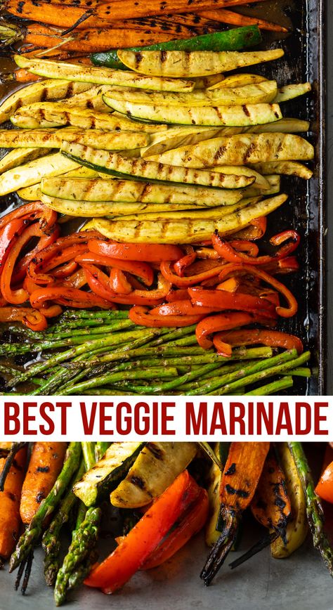 Veggie Marinade Recipes, Vegetable Marinade Recipes, Grilled Vegetable Marinade, Veggie Marinade, Best Grilled Vegetables, Marinated Grilled Vegetables, Vegetable Marinade, Grilled Vegetable Recipes, A Spicy Perspective