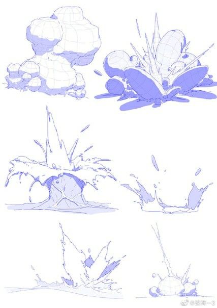 Explosion Drawing, الفن الرقمي, Comic Tutorial, Concept Art Tutorial, Manga Drawing Tutorials, Animation Sketches, Animation Tutorial, Nature Drawing, Animation Reference